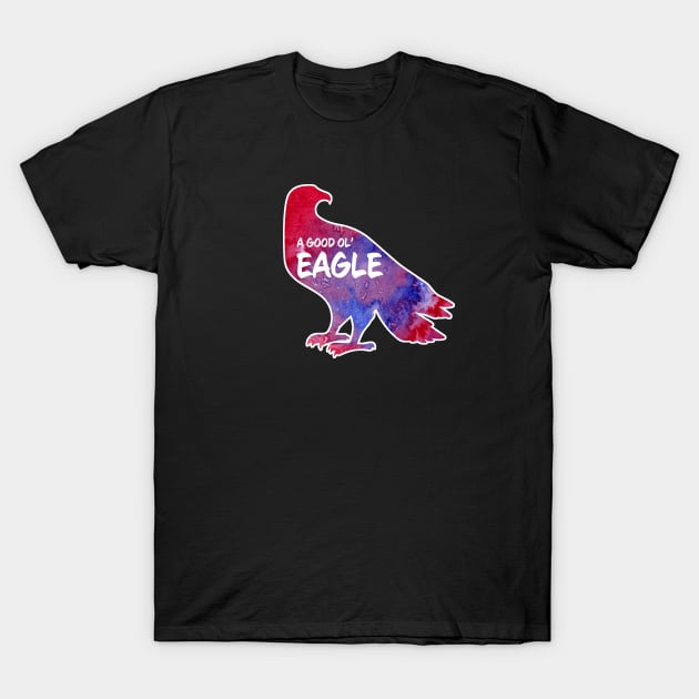 Eagle Critter - Watercolor Background T-Shirt by Wright Art
